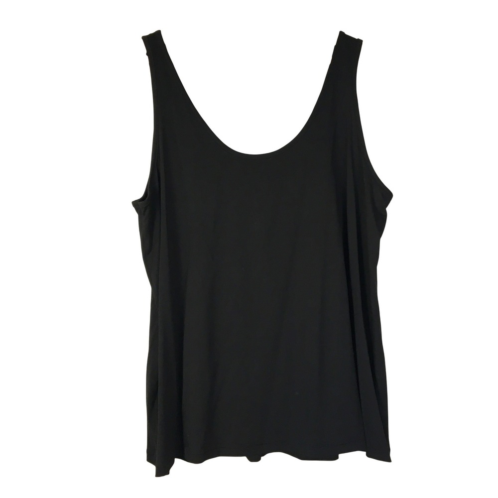 Lane Bryant Black Tank Top Size 18/20 Modal Cotton Blend Scoop‎ Neck Sleeveless